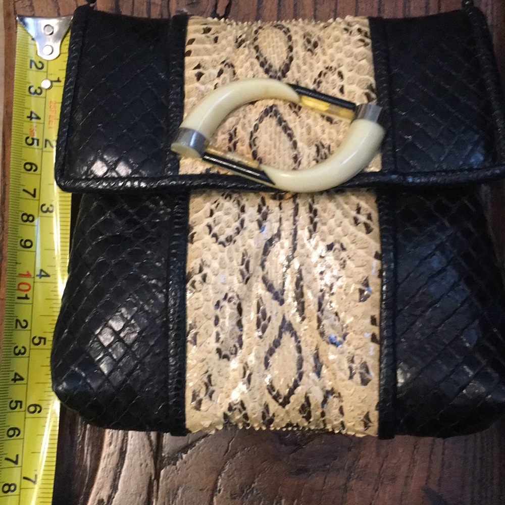 Vintage Python Leather Handbag - image 8
